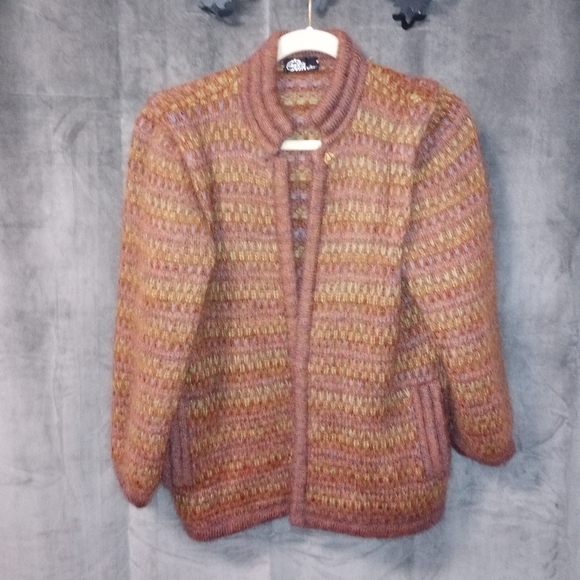 Maglificio Gloria Roma Sweaters - Vintage Maglificio Gloria Roma Wool/Mohair Blend Cardigan Sweater Size Medium